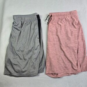 Old Navy Active Shorts Lot of 2 Men 3XL Tall Gray Pink Go-Dry Breathe On Gym Run